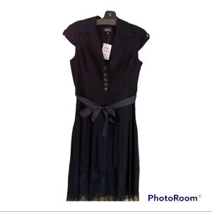 Adrianna Papell Button - Front Cap Sleeve Dress NWT